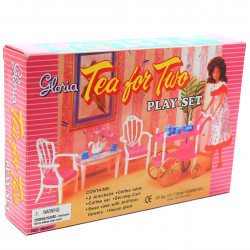 Дитяча іграшкова меблі Глорія Gloria для ляльок Барбі для чаювання (96007)