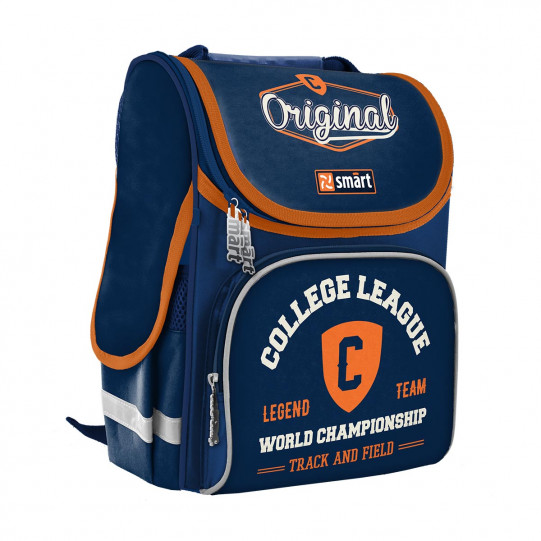 Рюкзак шкільний каркасний SMART PG-11 "College league", синій