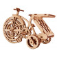 Дерев'яний механічний конструктор Wood Trick Велосіпед.Техніка збірки - 3d пазл