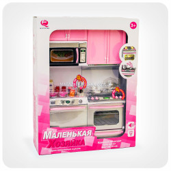 Кухня детская для кукол «Маленькая хозяйка» (розовая)