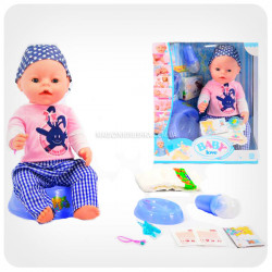 Интерактивная кукла Baby Born (беби бон). Пупс аналог с одеждой и аксессуарами 8 функций беби борн ВL 013 А