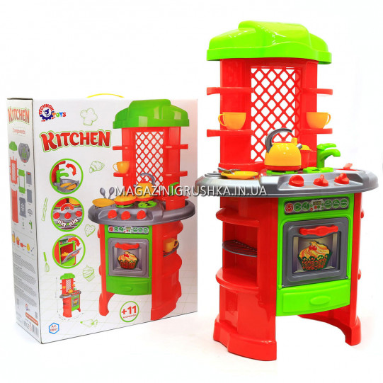 Детская игрушечная мебель Кухня арт.0847 (салатово-оранжевая).
