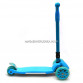Самокат дитячий триколісний Блакитний (ПУ колеса, що світяться, регульована висота ручки) 881-1L