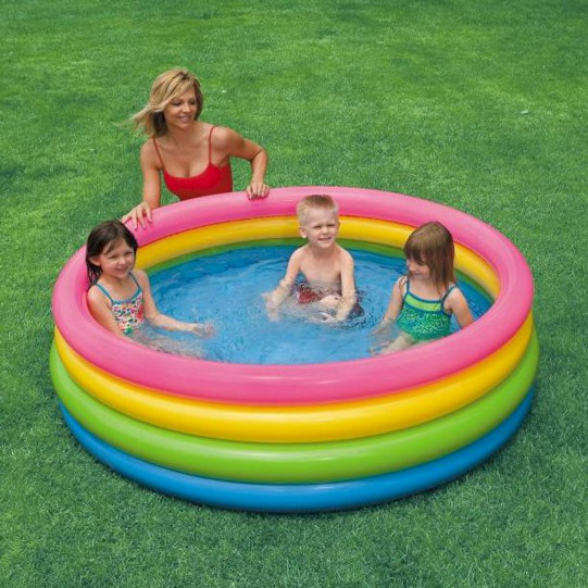 Дитячий басейн для вулиці і пляжу (круглий, 4 кільця, 168-45см,  780л при  80%, від 3 р.)