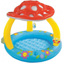 Дитячий надувний басейн Intex (Интекс) з навісом Грибок. Ваша дитина буде захищена від сонячних променів.