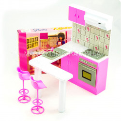 Дитяча іграшкова меблі Глорія Gloria для ляльок Барбі Кухня 94016. Облаштуйте ляльковий будиночок