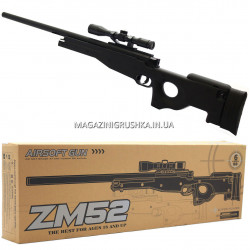 Снайперская винтовка «Airsoft Gun», черная, 115 см, дальность стрельбы 50 м, скорость 80 м/с (ZM52)