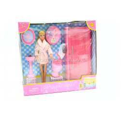 Дитяча іграшкова меблі для ляльок Барбі Ванна кімната ляльки Defa Lucy 8215. Облаштуйте ляльковий будиночок
