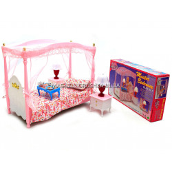 Дитяча іграшкова меблі Глорія Gloria для ляльок Барбі Спальня 2314. Облаштуйте ляльковий будиночок