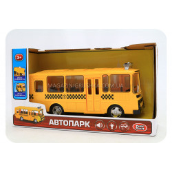 Машинка игровая автопарк «Автобус-такси» (свет, звук)