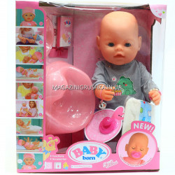 Интерактивная кукла Baby Born (беби бон). Пупс аналог с одеждой и аксессуарами 9 функций беби борн 8006-453