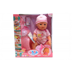 Интерактивная кукла Baby Born (беби бон). Пупс аналог с одеждой и аксессуарами 9 функций беби борн 8006-68A