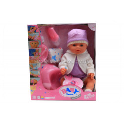 Интерактивная кукла Baby Born (беби бон). Пупс аналог с одеждой и аксессуарами 9 функций беби борн BL020A