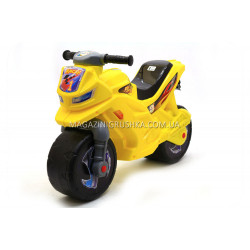 Детский Мотоцикл толокар Орион (желтый). Популярный транспорт для детей от 2х лет