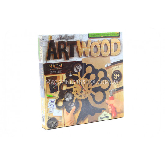 Набор для креативного творчества Danko toys ArtWood. Настенные часы LBZ-01-04