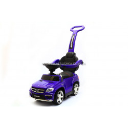 Дитяча машинка каталка-толокар Mercedes SX1578-9 бузковий, шкір сидіння, EVA колеса, MP3