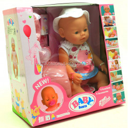 Интерактивная кукла Baby Born (беби бон). Пупс аналог с одеждой и аксессуарами 9 функций беби борн 8006-462