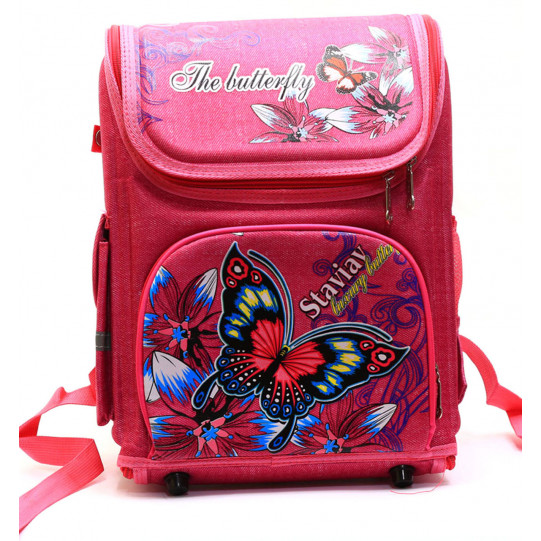 Рюкзак школьный каркасный Бабочка N00130