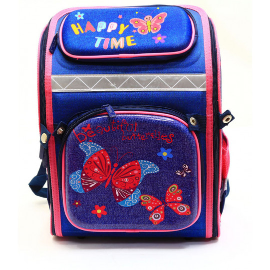 Рюкзак школьный каркасный бабочка N00180