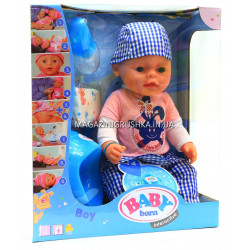 Интерактивная кукла Baby Born (беби бон). Пупс аналог с одеждой и аксессуарами 9 функций беби борн BL013A-S