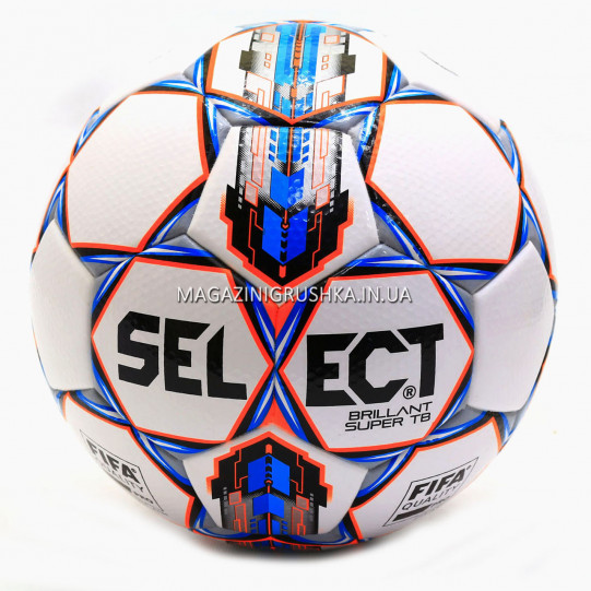Мяч футбольный SELECT Brillant Super TB (FIFA QUALITY PRO) бело-синий