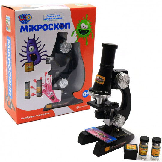 Игрушечный микроскоп «Limo toy» c подсветкой черный 450Х  21*12*7 см (SK 0007)