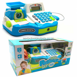 Детский кассовый аппарат (свет, звук, продукты, деньги), 30х18х16 см (35535A)