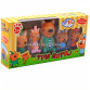 Детский игровой набор фигурок «Три кота» - 5 фигурок, резина, пищалка, PT3014