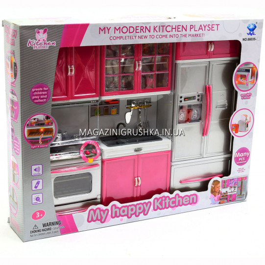 Детская игровая мебель для кукол Кухня «My happy kitchen» 66035