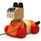 Детская деревянная каталка котик-каталка LK-5 Cubika (Кубика) 13616. Деревянные эко игрушки