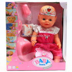 Интерактивная кукла Baby Born (беби бон). Пупс аналог с одеждой и аксессуарами 9 функций беби борн BL018C-S