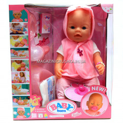 Интерактивная кукла Baby Born (беби бон). Пупс аналог с одеждой и аксессуарами 9 функций беби борн 8020-458
