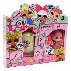 Игровой набор с куколками L.O.L. BB39-2 с чемоданчиком, детской косметичкой и одной большой куклой + подарок