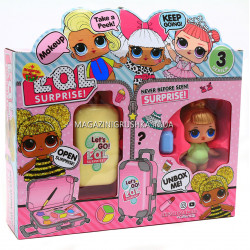 Игровой набор с куколками L.O.L. с чемоданчиком, детской косметичкой и одной большой куклой + подарок BB39-3