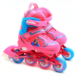 Роликові ковзани Shantou ролики р. 31-34 для дівчаток з такими колесами (YW03391)