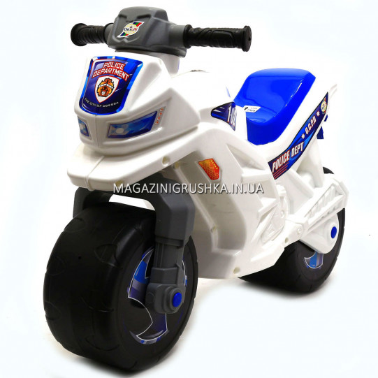 Дитячий Мотоцикл толокар Оріон (поліція). Популярний транспорт для дітей від 2х років