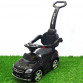 Дитяча машинка каталка-толокар Bambi Mercedes чорний, шкір сидіння, EVA колеса, MP3 (SX1578-2)