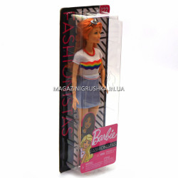 Кукла Barbie Модница в радужном топе, оригинал, 29 см (FBR37)
