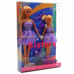 Ігровий набір ляльки Defa Lucy сестрички, фіолетові 29 та 21 см (8126)
