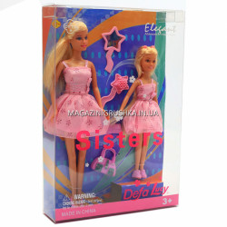 Игровой набор куклы Defa Lucy сестрички, розовые 29 и 21 см (8126)