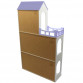 Іграшковий дерев'яний ляльковий будиночок Unitywood (62х20х105 см), триповерховий фіолетовий