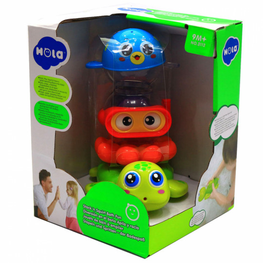 Дитячий набір іграшок для ванної Hola 17х17х23 см від 9 міс (3112)
