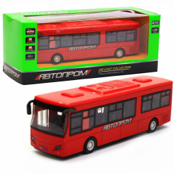 Машинка іграшкова Автопром «Автобус» (світло, звук) 17х4х6 см червоний (7780)