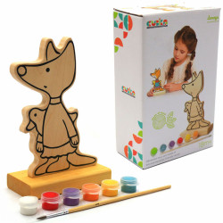 Набор для творчества - деревянная игра-раскраска Лисенок (с красками), 16 см (13876)
