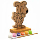 Набір для творчості - дерев'яна гра-розмальовка щеня (з фарбами), 16 см (13838)