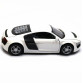 Машинка іграшкова Автопром «Audi R8» метал, 13 см, білий, світло, звук, двері відчиняються (3201D)