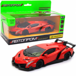 Машинка игровая автопром «Lamborghini Veneno», 15, свет, звук, красный (7601)