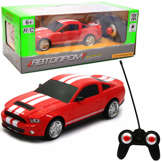 Машинка игровая автопром на радиоуправлении FORD SHELBY GT50 красный (8823)