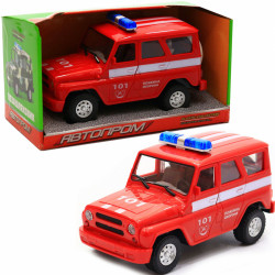 Машинка игрушечная автопром «Пожарная охрана» (свет, звук, пластик), 18х7х10 (7659-5)
