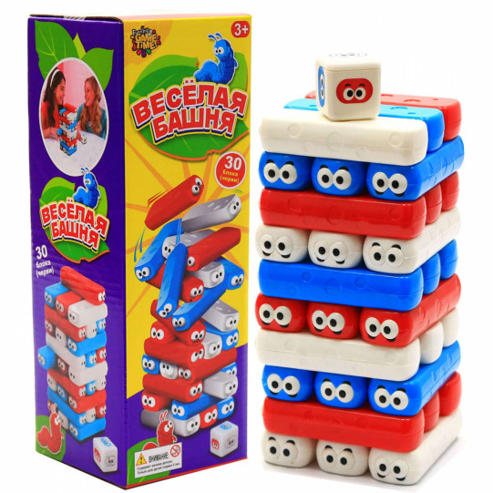 Настольная игра башня Vega (Вега) по цветам. Версия игры Дженга (Jenga) YG787-26